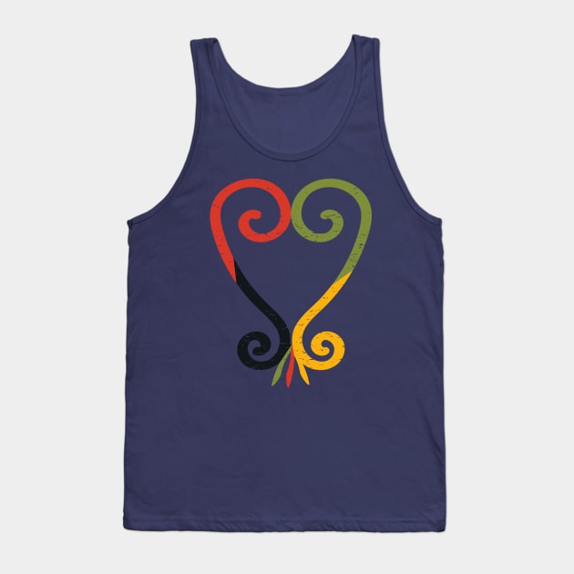 Sankofa Heart made in Pan African colors Tank Top by tatadonets